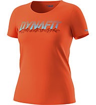 Dynafit Graphic - T-Shirt sport di montagna - donna, Orange/Light Blue/Red