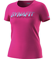 Dynafit Graphic - T-Shirt sport di montagna - donna, Pink/Light Blue/Dark Pink