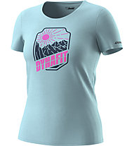 Dynafit Graphic - T-Shirt sport di montagna - donna, Light Blue/Dark Blue/Pink
