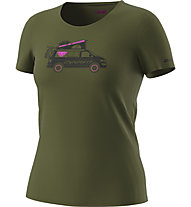 Dynafit Graphic - T-Shirt sport di montagna - donna, Dark Green/Black/Pink