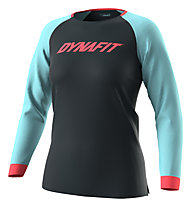 Dynafit Ride L/S W - maglia a maniche lunghe - donna, Dark Blue/Light Blue/Pink