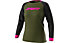 Dynafit Ride L/S W - maglia a maniche lunghe - donna, Dark Green/Black/Pink