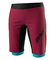 Dynafit Ride light 2in1 - pantalone MTB - donna, Dark Red/Black/Light Blue