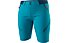 Dynafit Transalper 4 Dst - pantaloni corti trekking - donna, Light Blue/Blue/Red