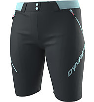 Dynafit Transalper 4 Dst - pantaloni corti trekking - donna, Dark Blue/Light Blue/Red