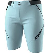 Dynafit Transalper 4 Dst - pantaloni corti trekking - donna, Light Blue/Dark Blue