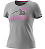 Dynafit Transalper Graphic S/S W - T-Shirt - Damen, Light Grey/Pink/Black