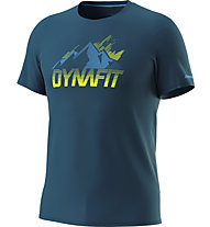 Dynafit Transalper Graphic S/S - T-Shirt - Herren, Blue/Yellow/Light Blue