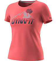 Dynafit Transalper Graphic S/S - T-shirt - donna, Light Red/Dark Blue/Light Blue