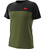 Dynafit Traverse S-Tech S/S - T-shirt alpinismo - uomo, Dark Green/Black/Red