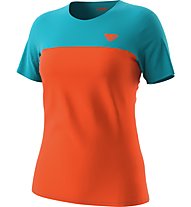 Dynafit Traverse S-Tech S/S W- Bergsteigershirt - Damen, Orange/Light Blue