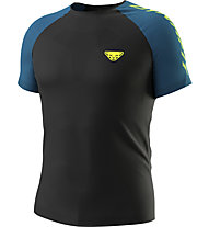 Dynafit Ultra 3 S-Tech S/S - Trailrunningshirt - Herren, Black/Blue/Yellow