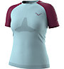 Dynafit Ultra 3 S-Tech S/S W- Trailrunningshirt - Damen, Light Blue/Dark Pink