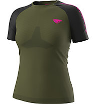 Dynafit Ultra 3 S-Tech S/S W- Trailrunningshirt - Damen, Dark Green/Black/Pink