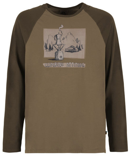 E9 Long Coffee M - Langarmshirt - Herren, Gr. S