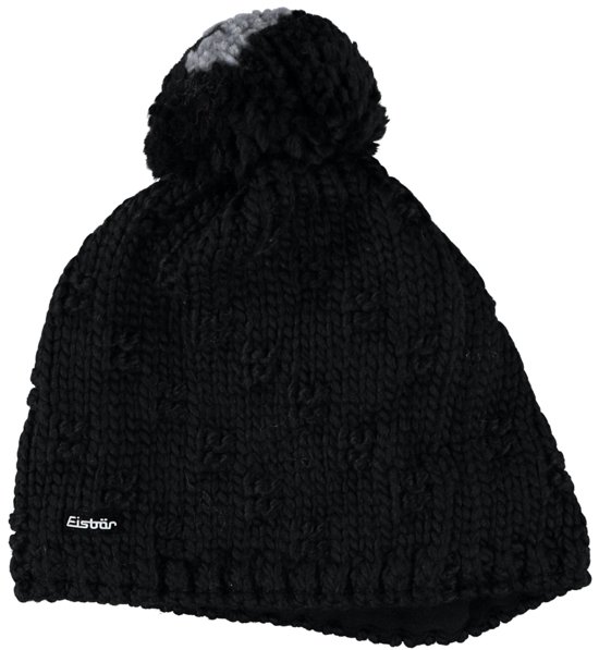 Eisbär Afra Pompon Mütze Damen – Merinowolle Mit Bommel, Zopfmuster & Fleece-Innenfutter
