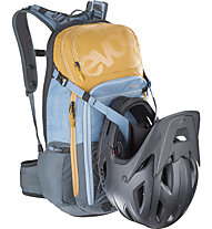 Evoc FR Trail - MTB Rucksack mit Rückenprotektor, Blue/Grey
