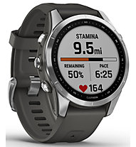 Garmin Fenix 7S - GPS Multisportuhr, Silver/Dark Grey
