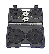 Get Fit 10 Kg Set + Plastic Box, Black/Chrome