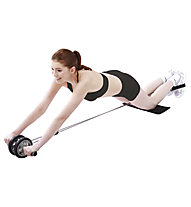 Get Fit Exerciser Wheel with Tube, Grey/Black