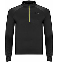 Get Fit M Top 3/4 Zip - Sweatshirt Running - Herren, Black/Yellow