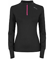 Get Fit Top Half Zip - Sweatshirt Running - Damen , Black/Pink