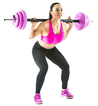 Gymstick 20kg Pump Set - bilancere, Black/Pink