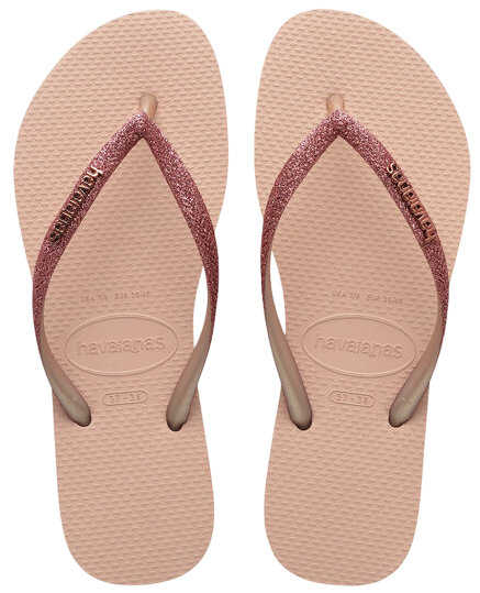 Havaianas Slim Glitter II J - Zehensandalen - Mädchen, Gr. 33/34 BR