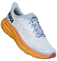 HOKA Clifton 8 W - scarpe running neutre - donna, Light Blue/Orange