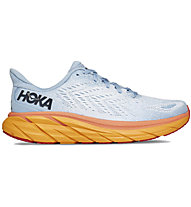 HOKA Clifton 8 W - scarpe running neutre - donna, Light Blue/Orange