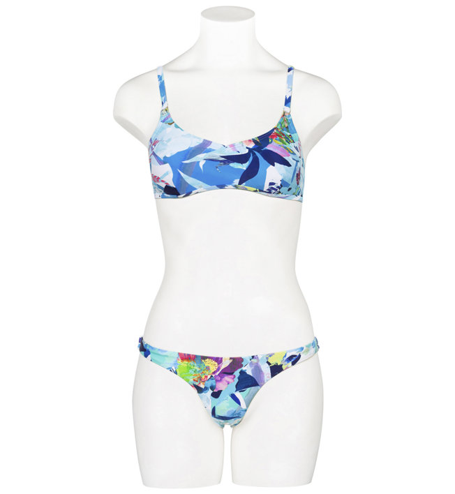 Hot Stuff  Acqua Flower - Top Bikini - Damen , Blue/White/Pink