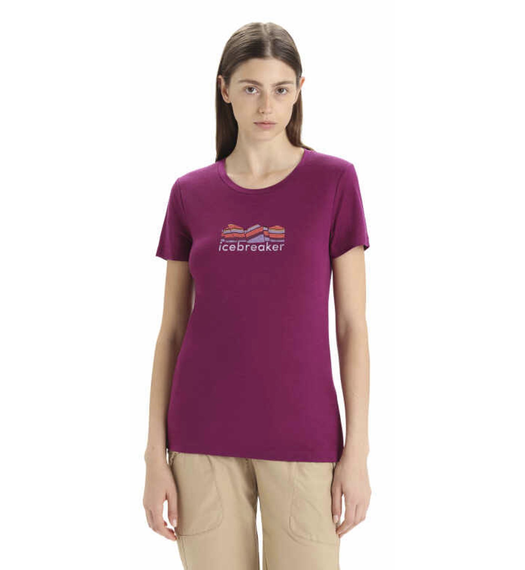 Icebreaker Merino Tech Lite II Mountain Geology T-Shirt Damen