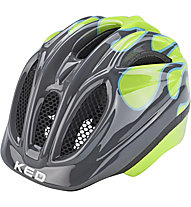 KED MEGGY II TREND - casco bici - bambino, Black/Green