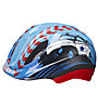 KED Meggy Trend Police - casco bici - bambino, Light Blue/Red