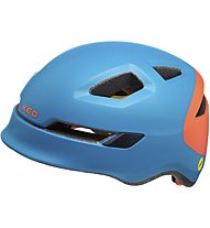 KED Pop - casco bici - bambino, Light Blue/Orange