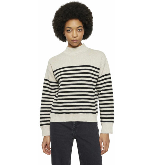 Knowledge Cotton Micro Bubble Stripe W - maglione - donna. Taglia S