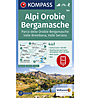 Kompass Karte N.104: Alpi Orobiche - Bergamasche 1:50.000, 1:50.000