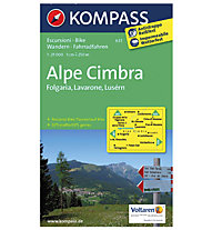 Kompass Carta N.631: Alpe Cimbra - Folgaria, Lavarone, Lusérn 1:25.000, 1:25.000