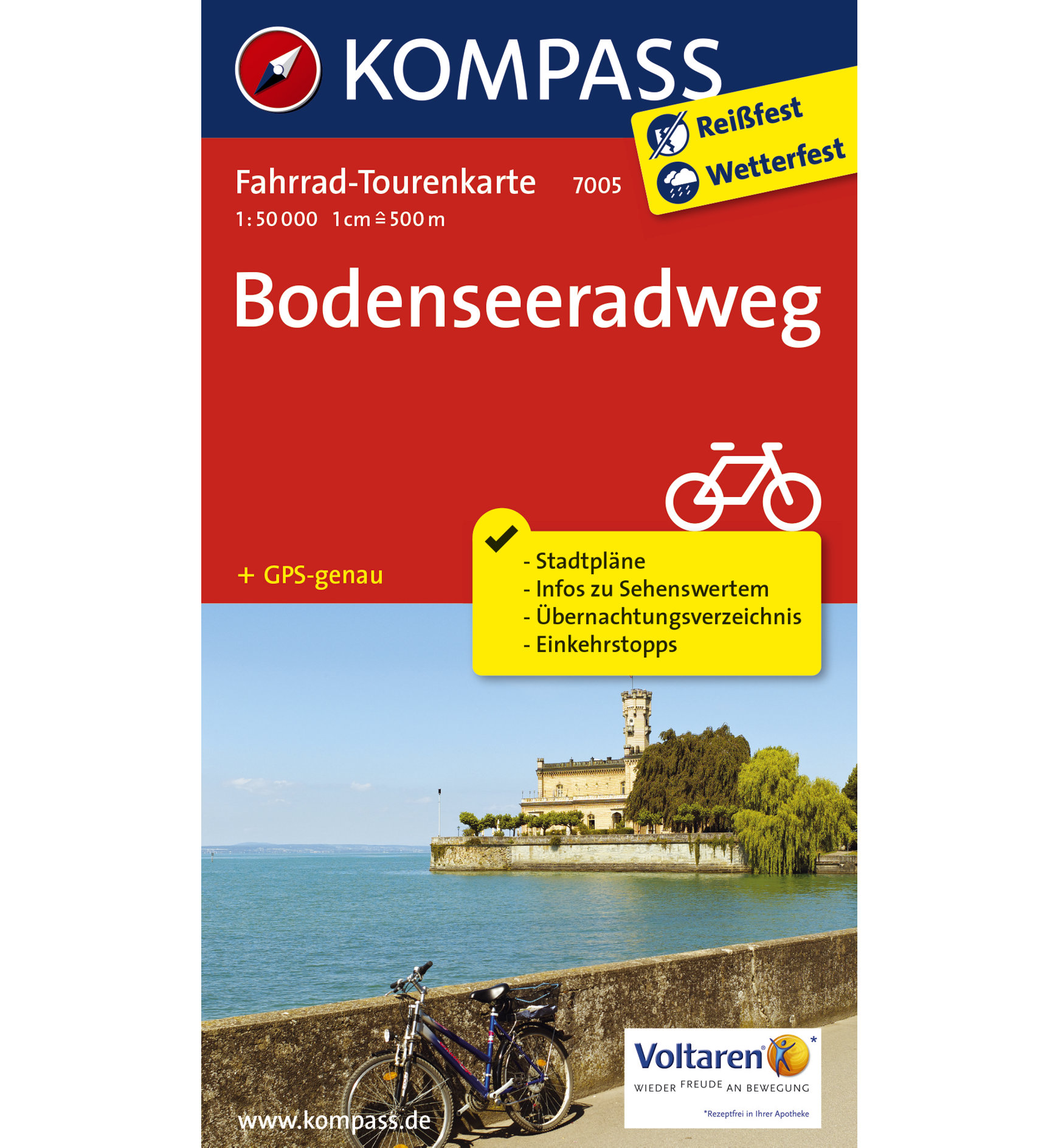 Kompass Karte Nr. 7005 Bodenseeradweg 1:50.000
