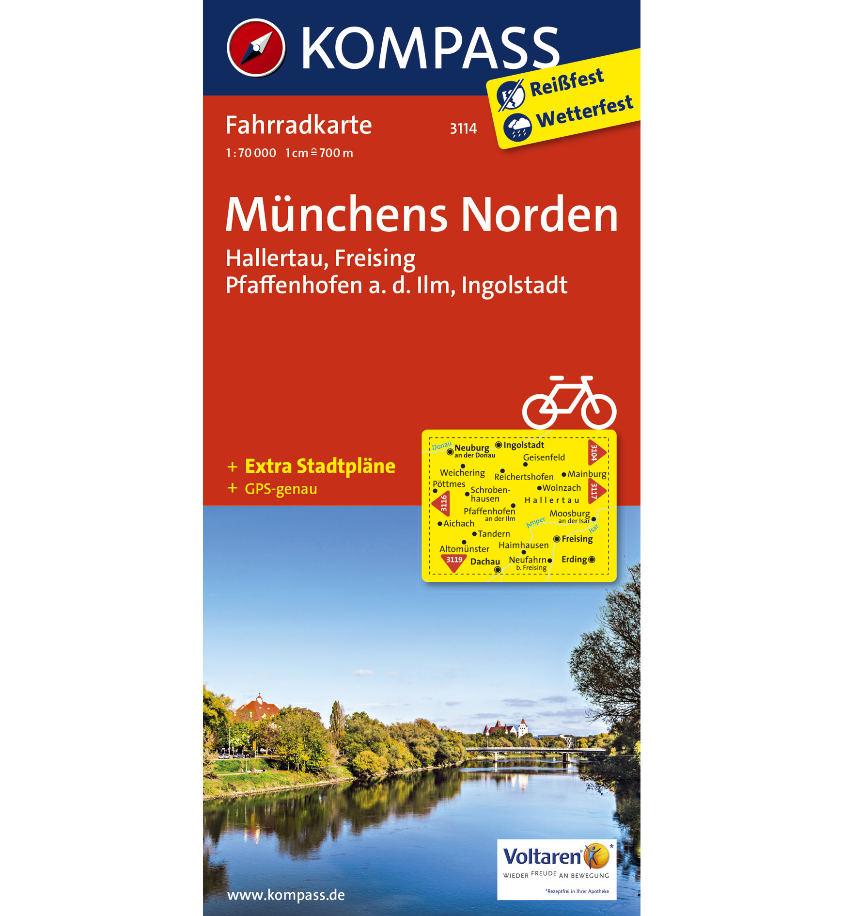 Kompass Karte Nr. 3114 Münchens Norden 1: 70.000