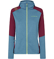 La Sportiva Existence Hoody W - felpa in pile - donna, Dark Red/Light Blue