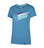 La Sportiva Stripe Evo W - T-shirt arrampicata - donna , Light Blue/White/Pink