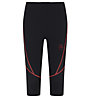 La Sportiva Triumph Tight 3/4 - pantaloni trail running - donna, Black/Red