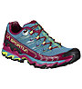 La Sportiva Ultra Raptor II - scarpe trail running - donna, Dark Pink/Light Blue/Green