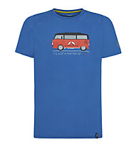 La Sportiva Van T-Shirt Herren Klettershirt kurz, Blue/Orange