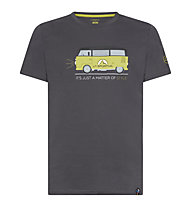 La Sportiva Van T-Shirt Herren Klettershirt kurz, Dark Grey/Green
