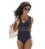 Lascana Trim One Piece - Badeanzug - Damen, Black
