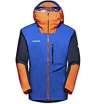 Mammut Nordwand Light HS Hooded Men - giacca hardshell - uomo, Light Blue/Dark Blue/Orange