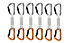 Mammut Sender Keylock 12 cm 6-Pack - Expressset, White/Orange