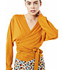 Mandala French Yoga Wrap - Langarmshirts - Damen , Orange